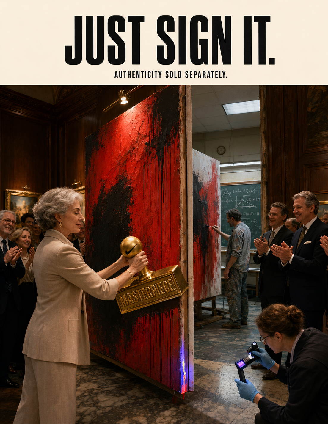 JUST SIGN IT. — AUTHENTICITY SOLD SEPARATELY.