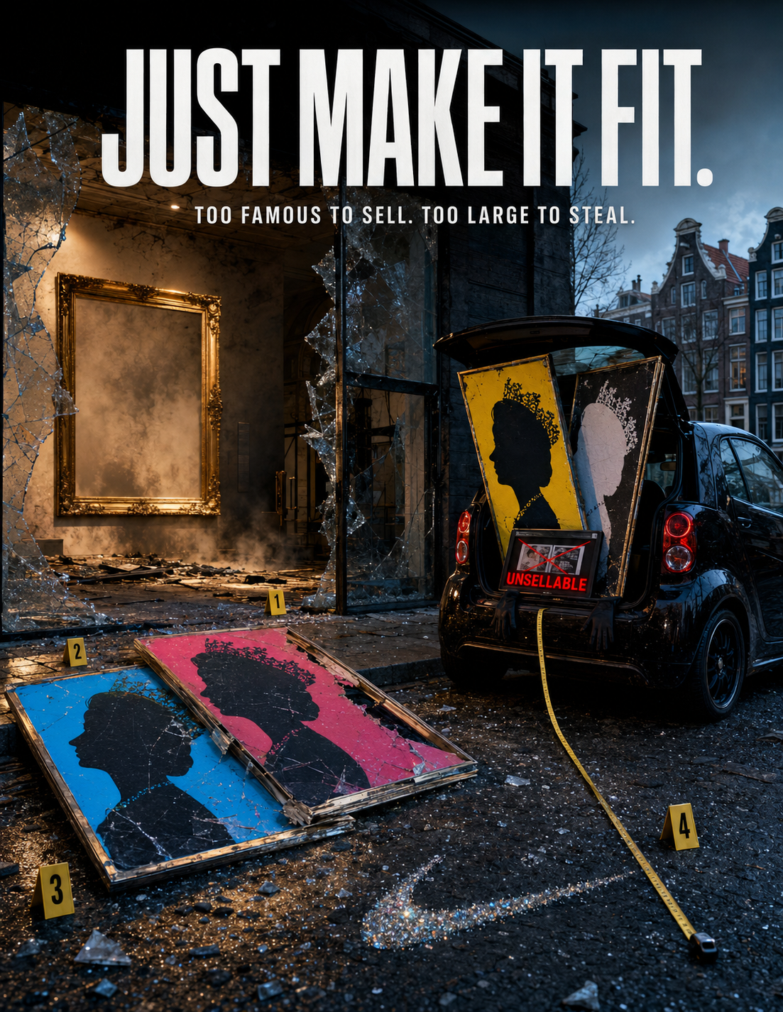 JUST MAKE IT FIT. — TOO FAMOUS TO SELL. TOO LARGE TO STEAL.