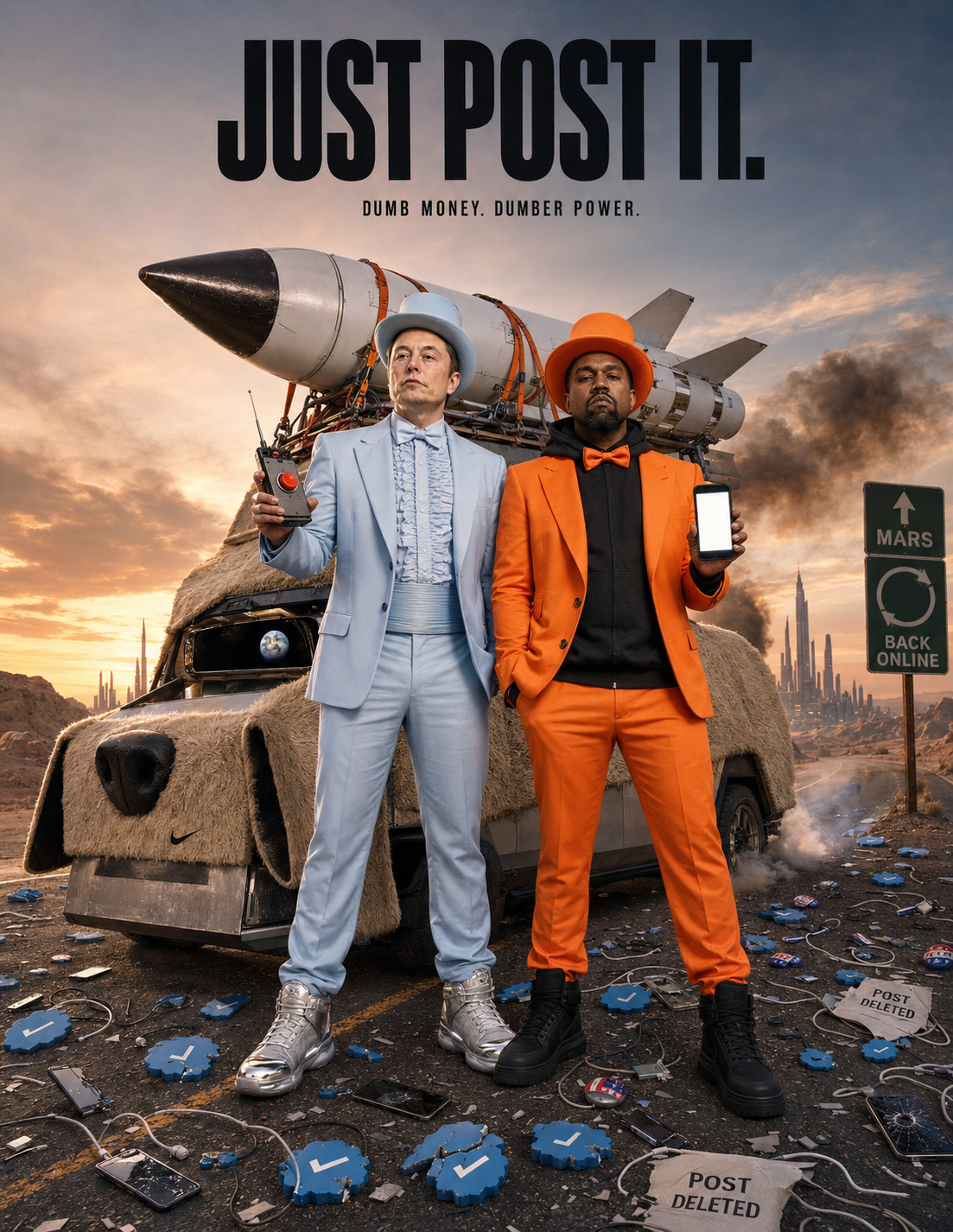 JUST POST IT. — DUMB MONEY. DUMBER POWER.