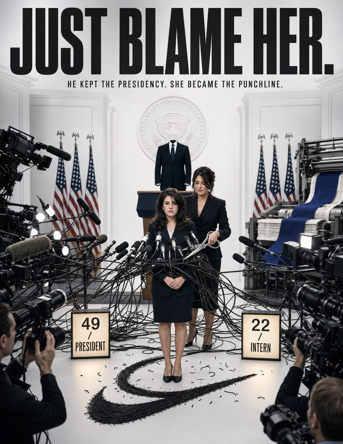 JUST BLAME HER. — HE KEPT THE PRESIDENCY. SHE BECAME THE PUNCHLINE.