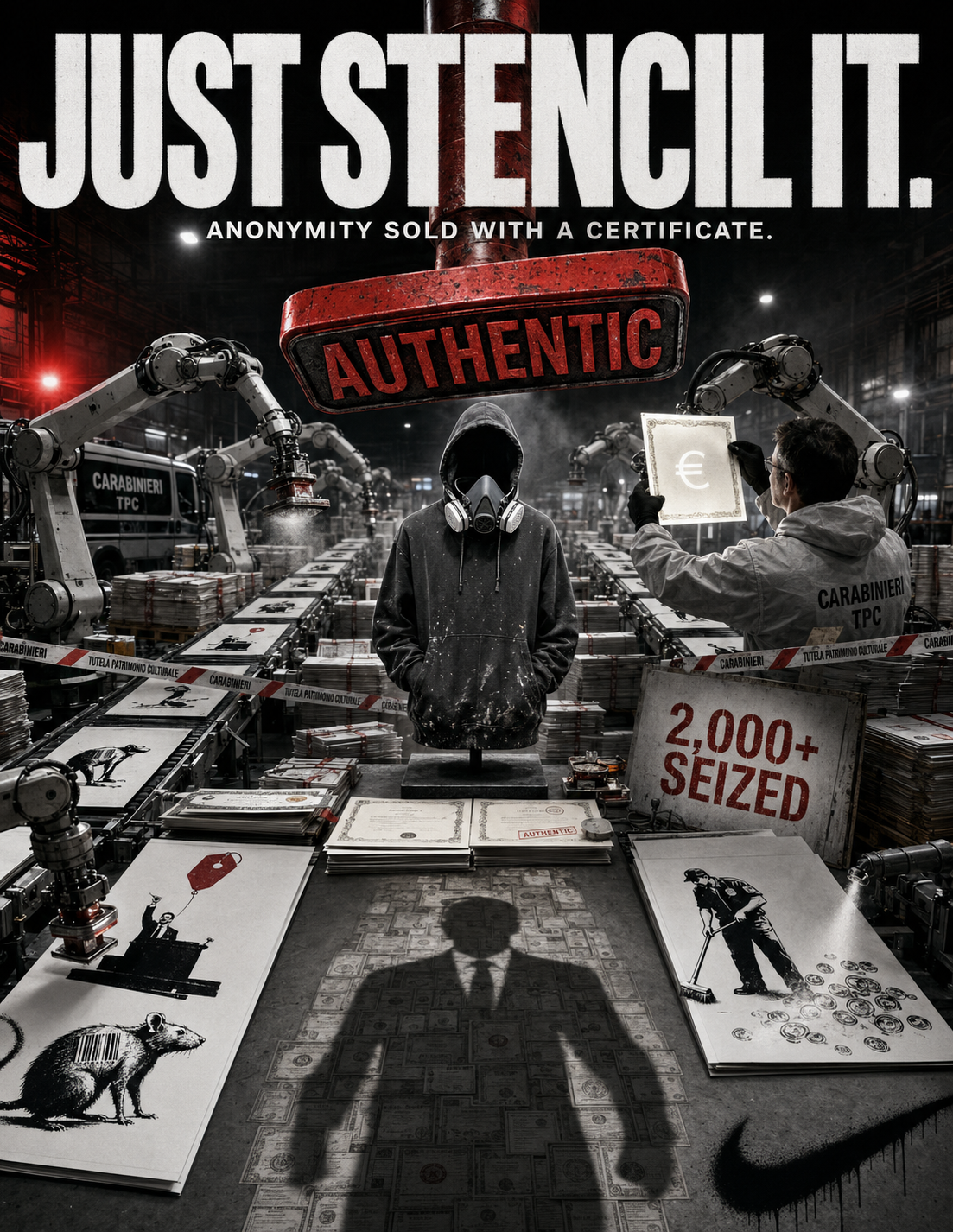 JUST STENCIL IT. — ANONYMITY SOLD WITH A CERTIFICATE.